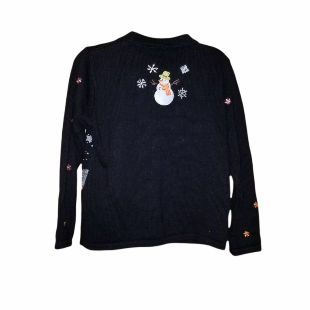 Vintage Christmas Carolling Snowmen Sweater - Picture 6 of 6